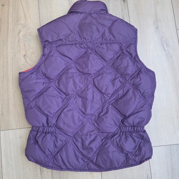 Eddie Bauer Purple Goose Down Quilted Puffer Vest Women Sz S Petite - Picture 3 of 6